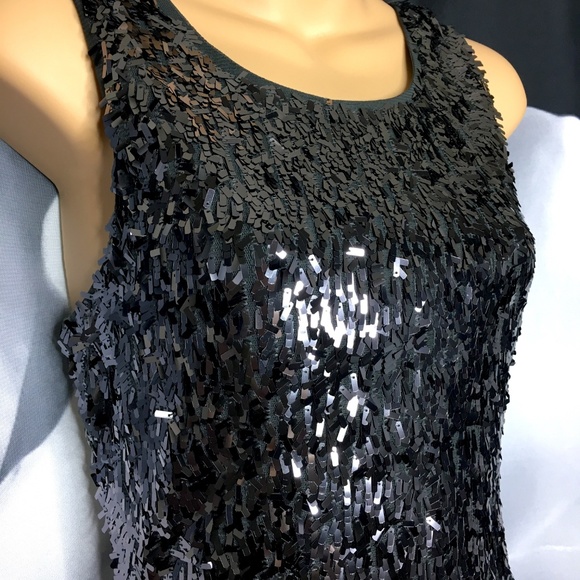 Express Sequin Low Back Party Dress - Picture 5 of 6